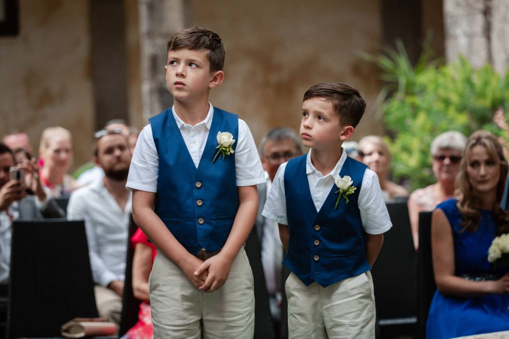 page boys at wedding in sorrento