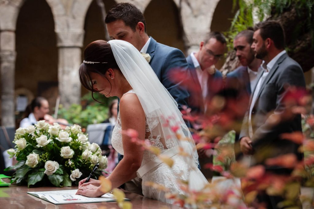 st francis cloister sorrento wedding