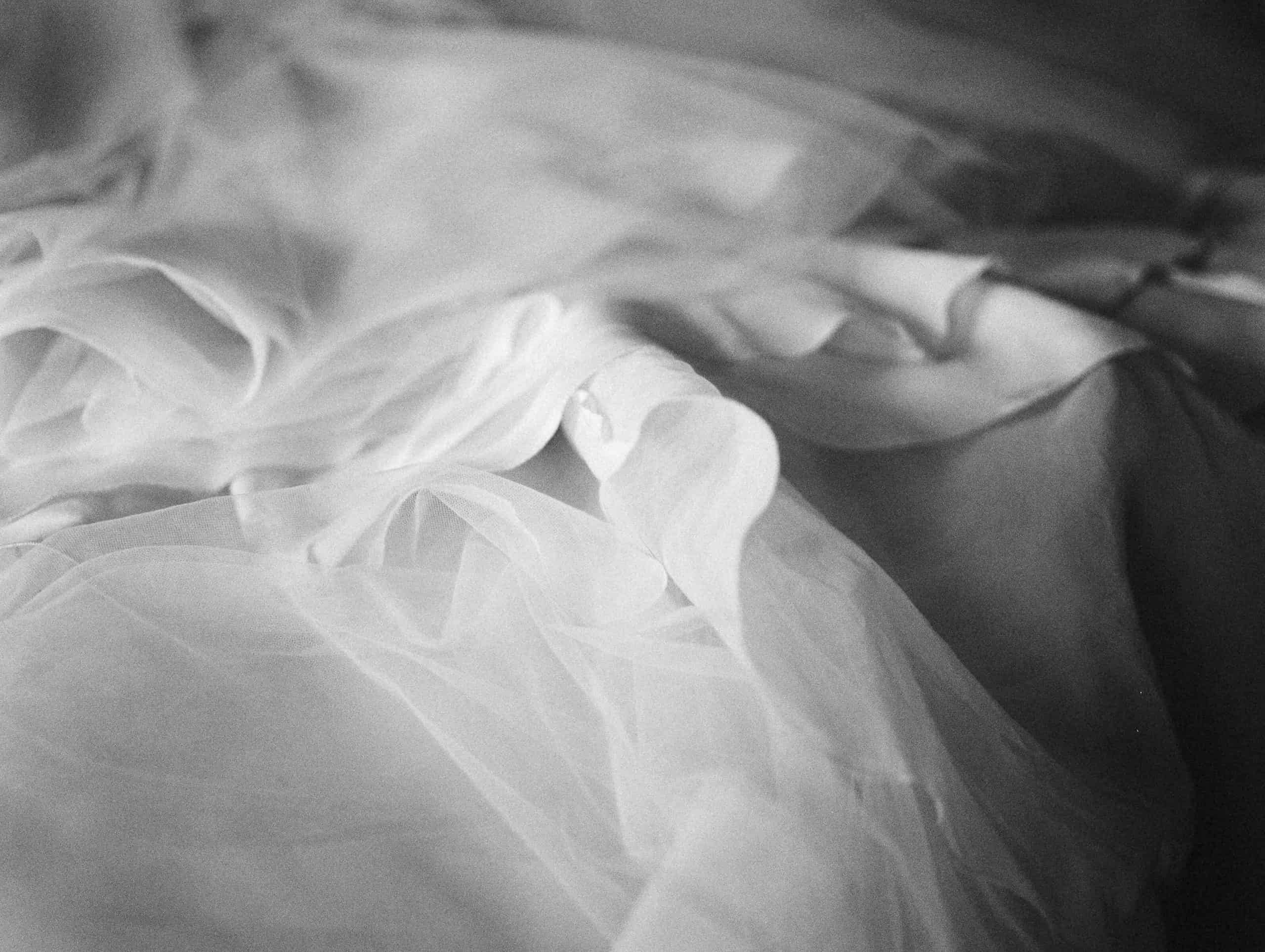 black and white 35mm wedding dress