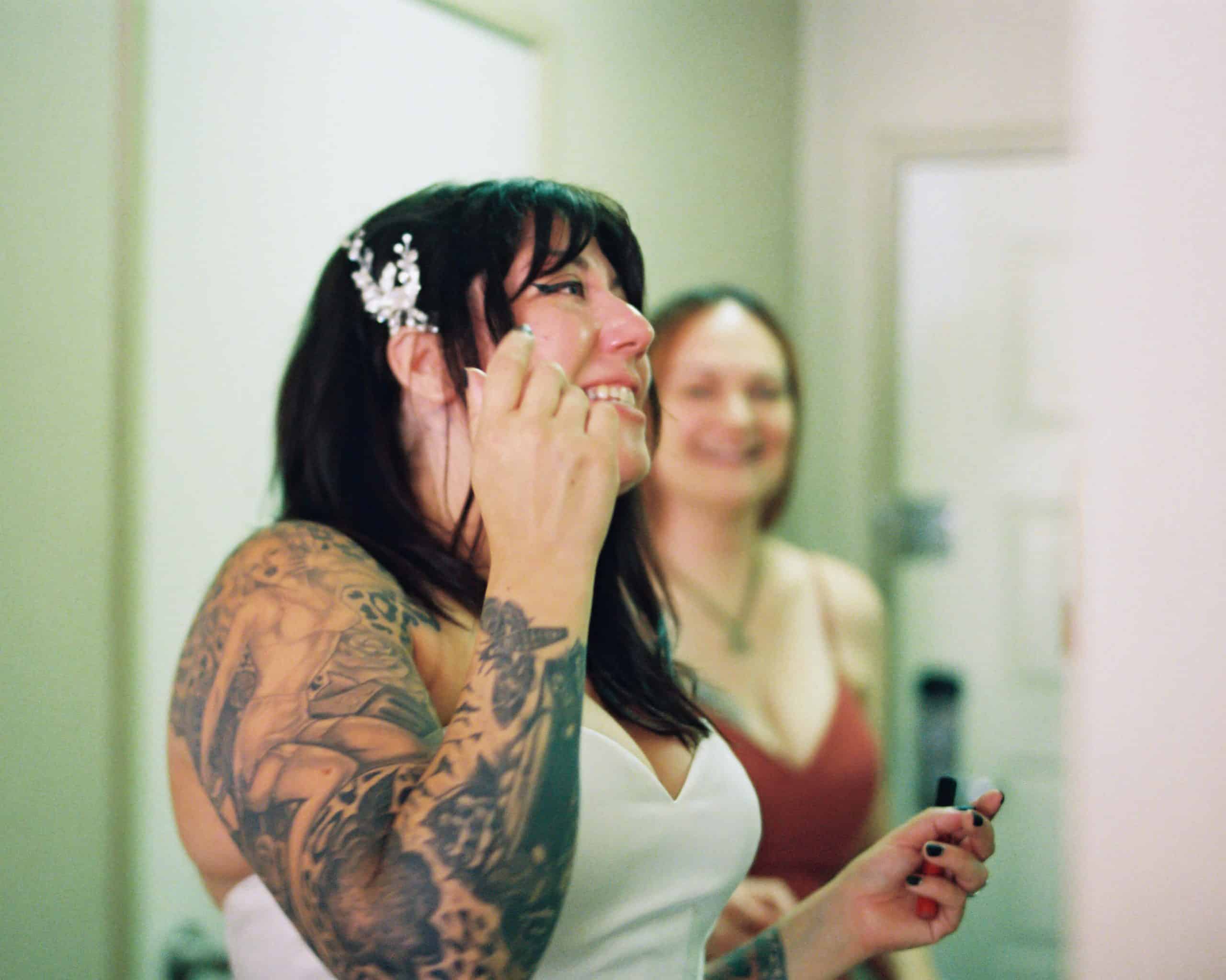 35mm wedding photo