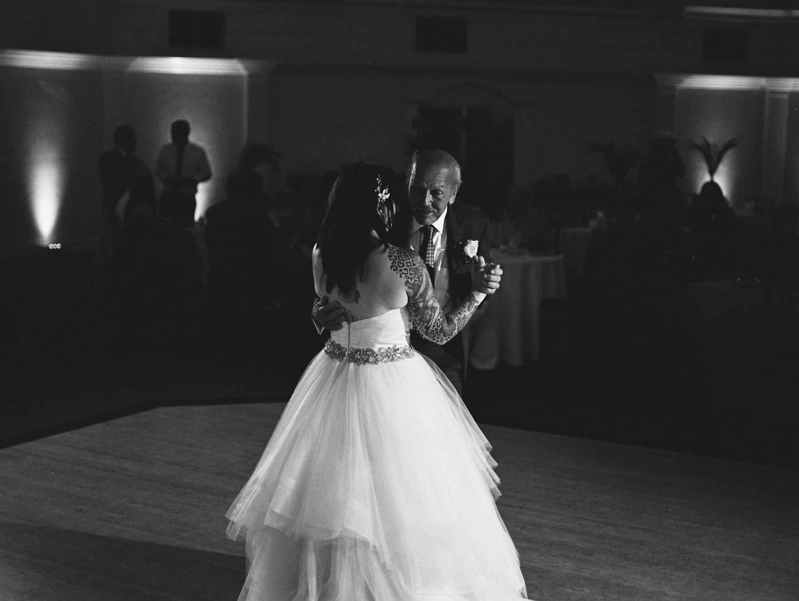 analogue wedding photo black and white