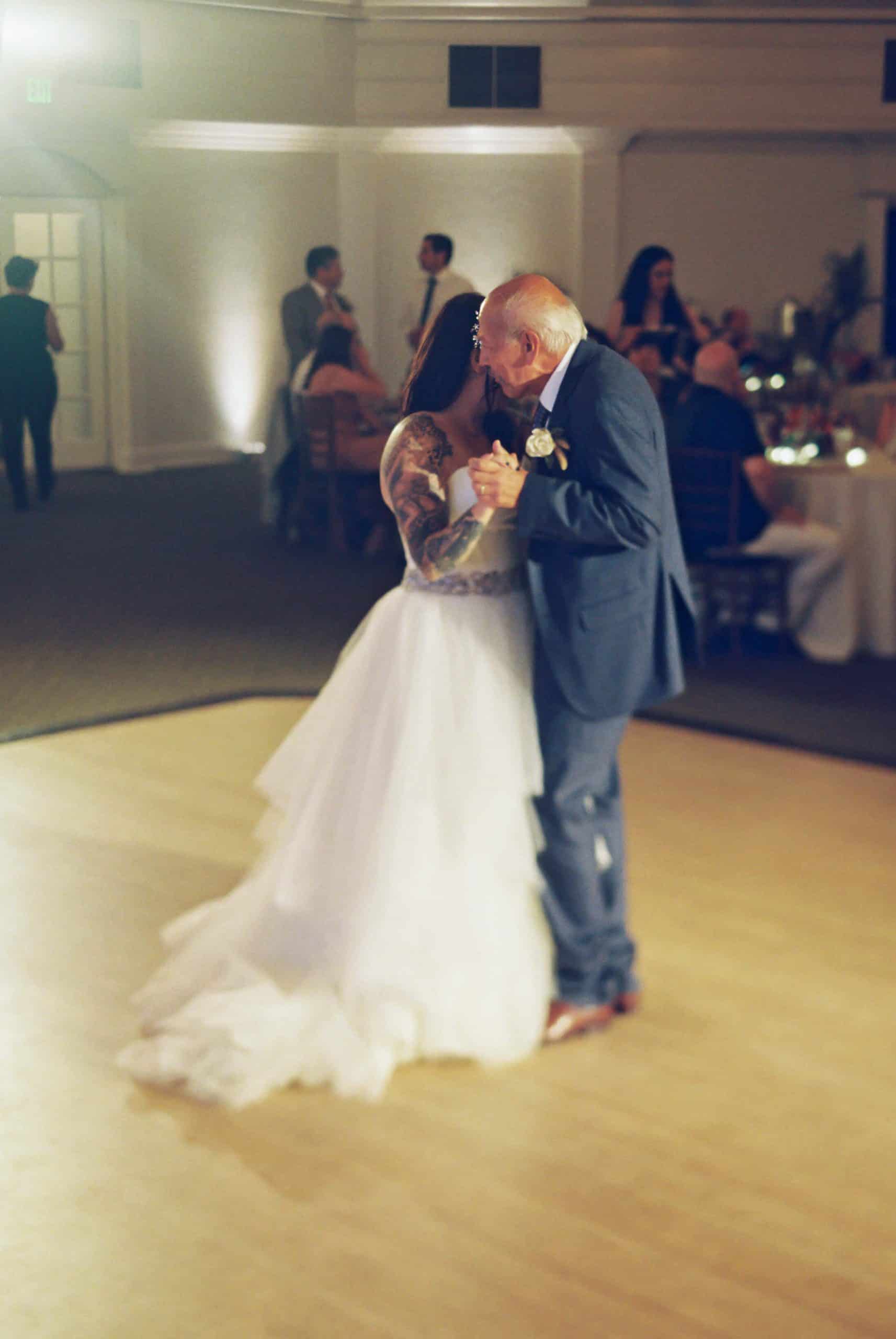 35mm wedding photo father daughter dance