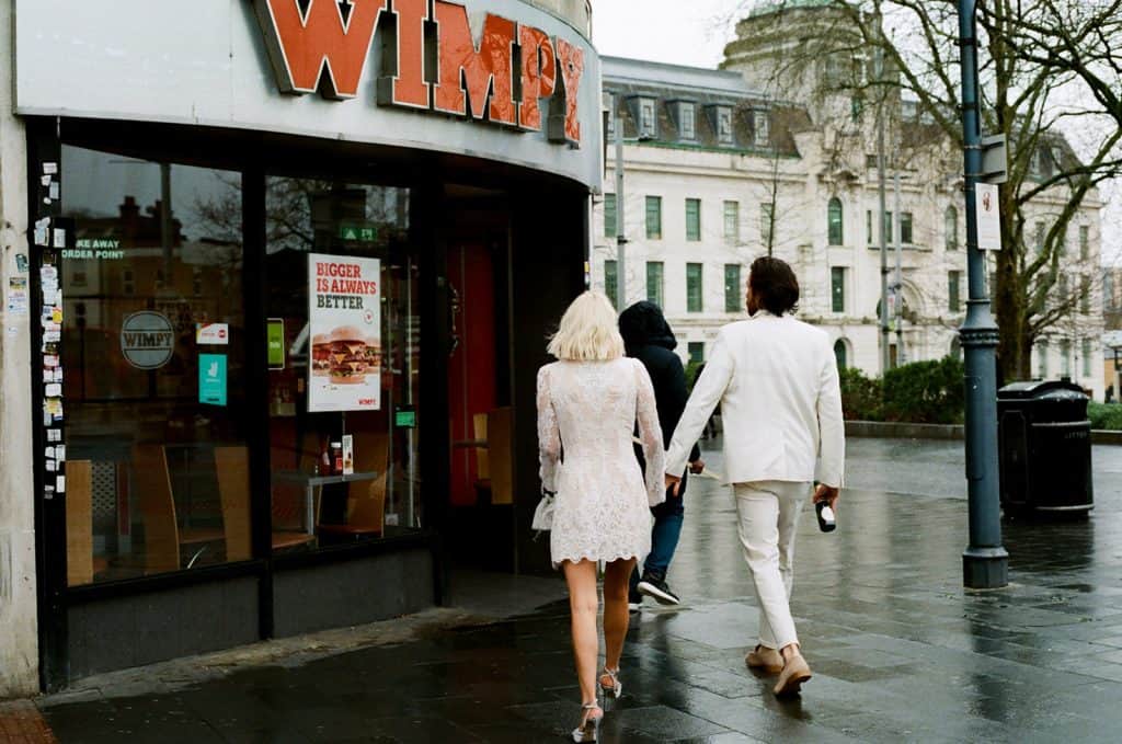 wimpy wedding photo 35mm film