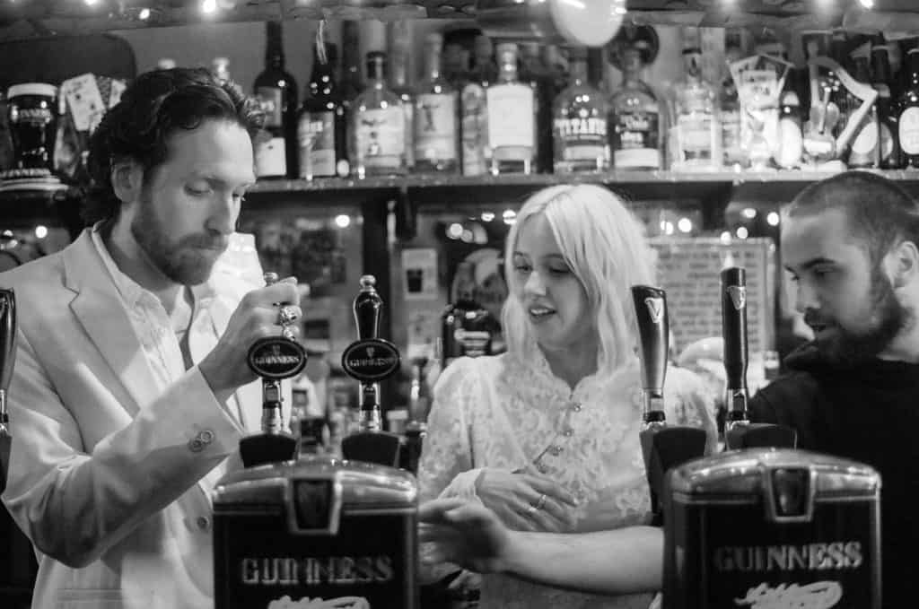 wedding photo in the toucan soho london on 35mm