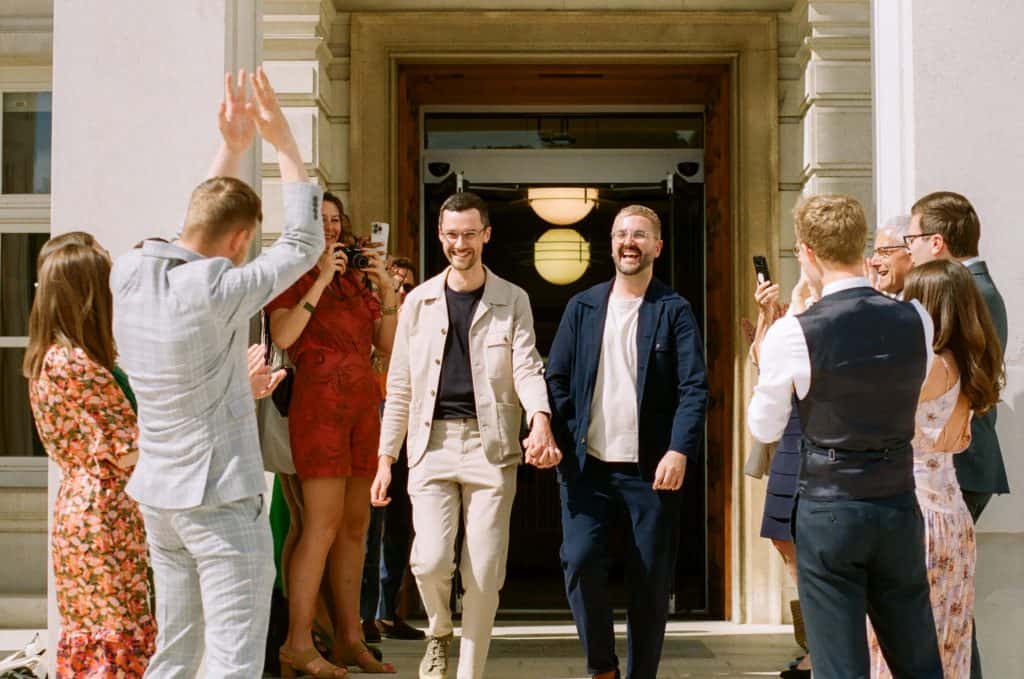 grooms walthamstow town hall wedding 35mm