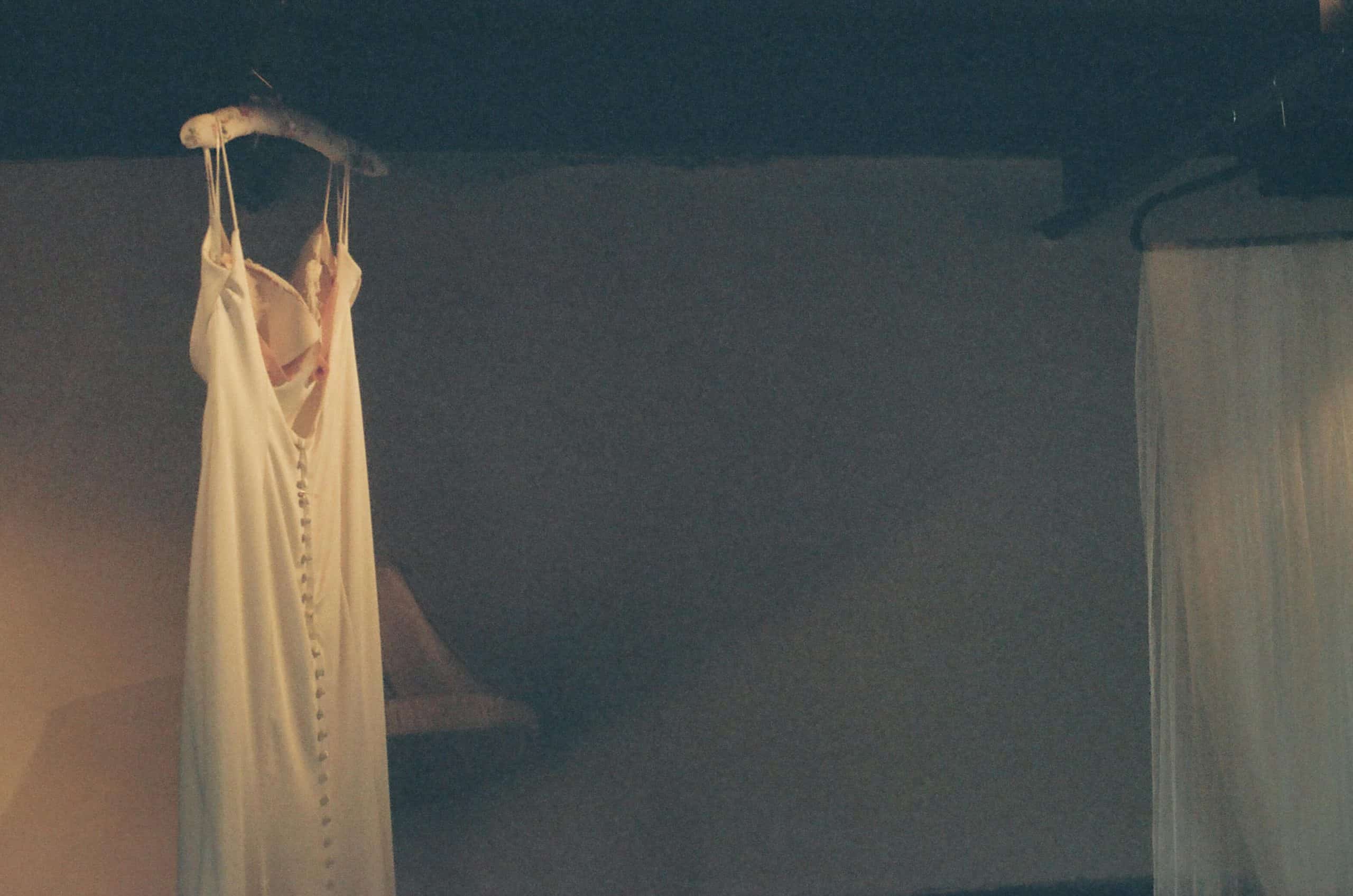 wedding dress photographed on medium format film
