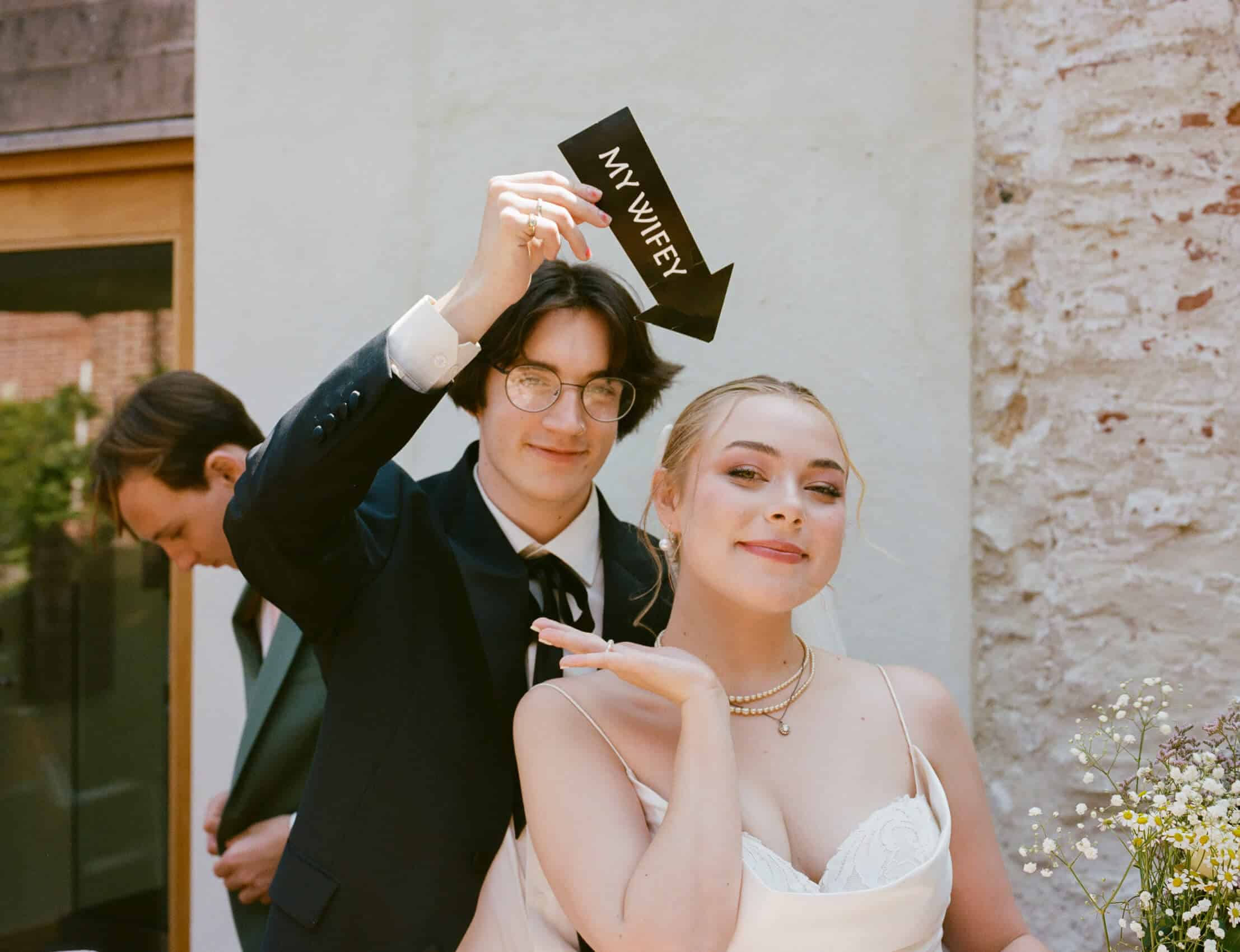 medium format film wedding photo
