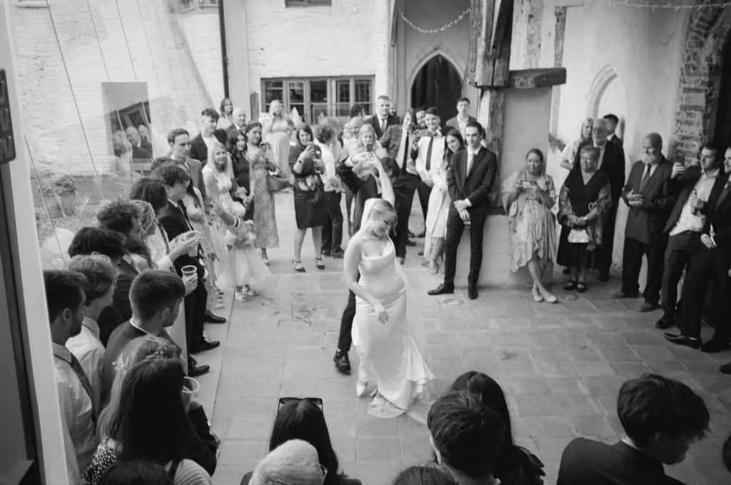 first dance on black and white film