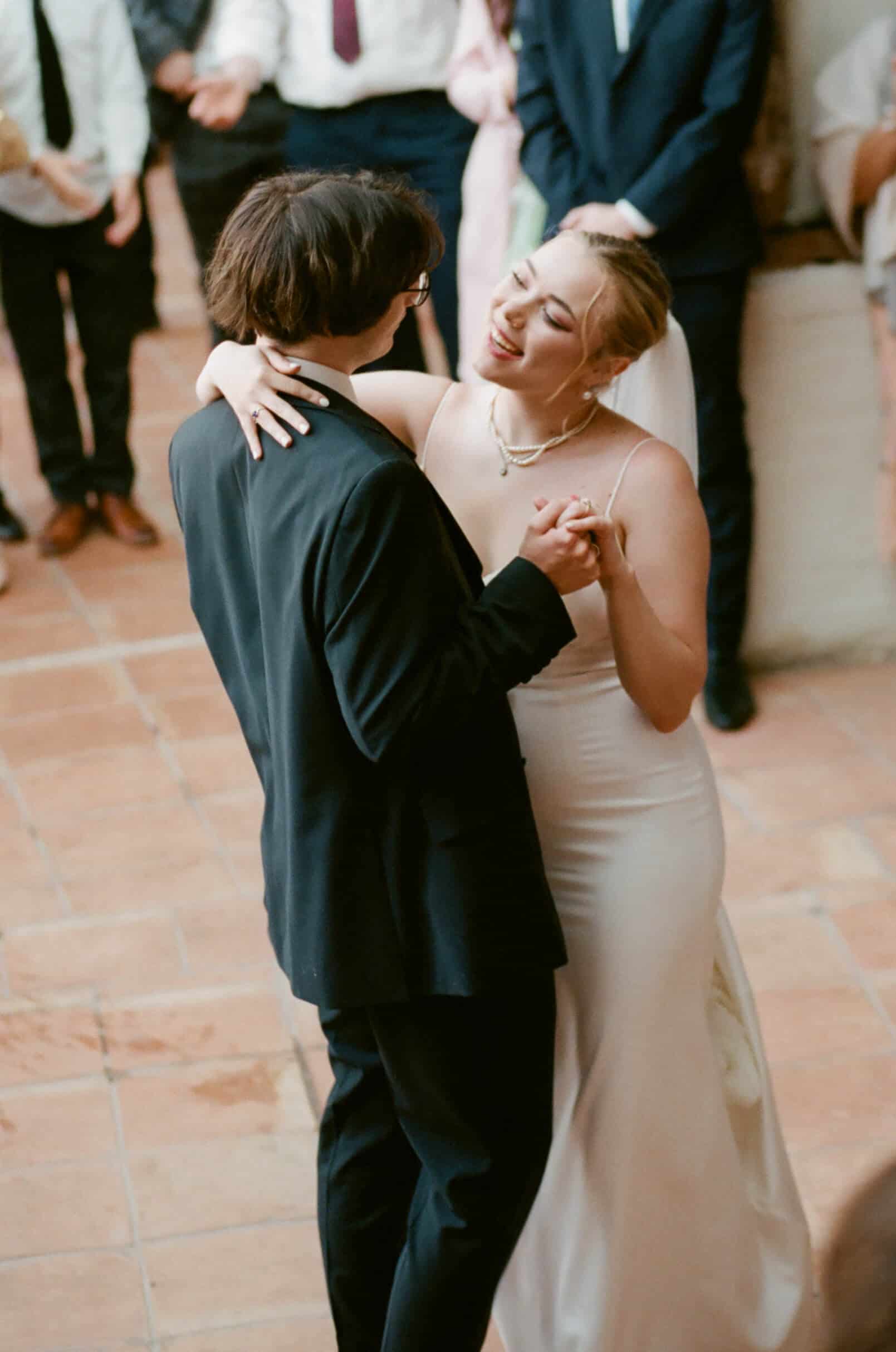 first dance for newlyweds 35mm