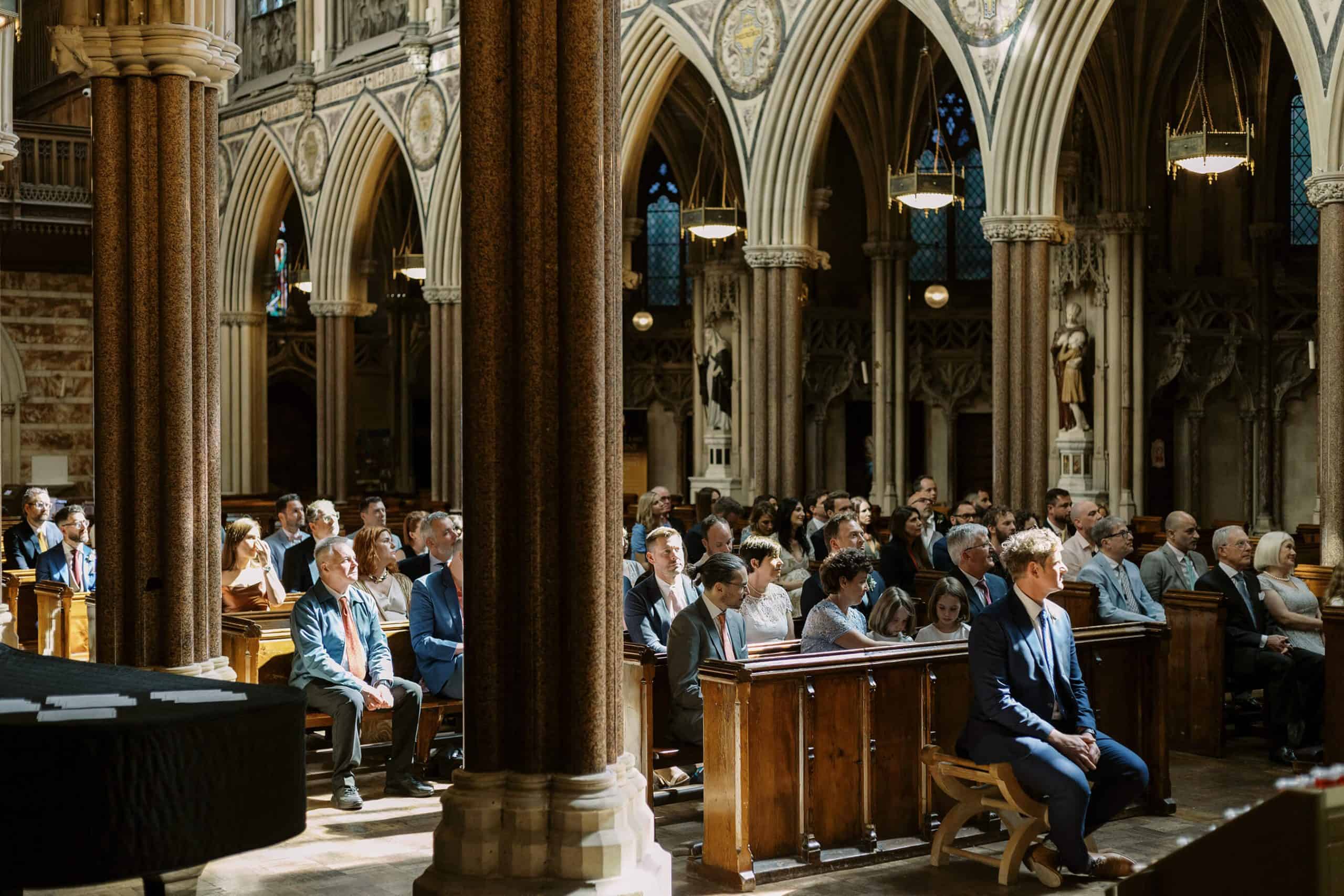 farm street church mayfair wedding 35mm