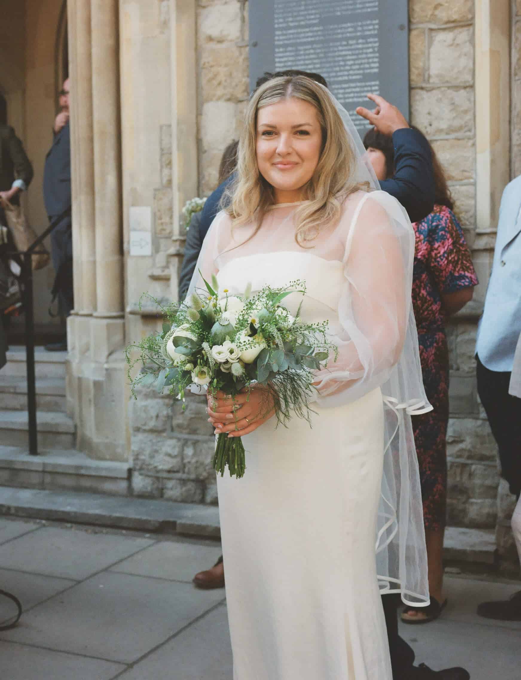 bride portrait on film