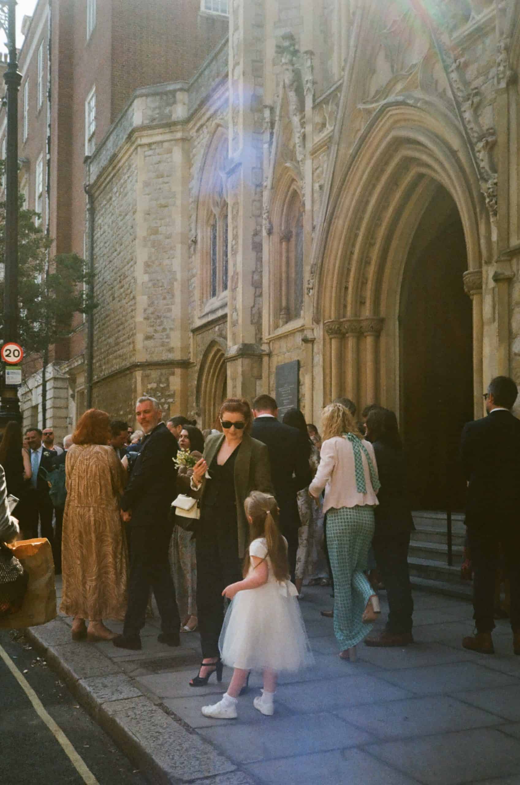 farm street church mayfair wedding 35mm